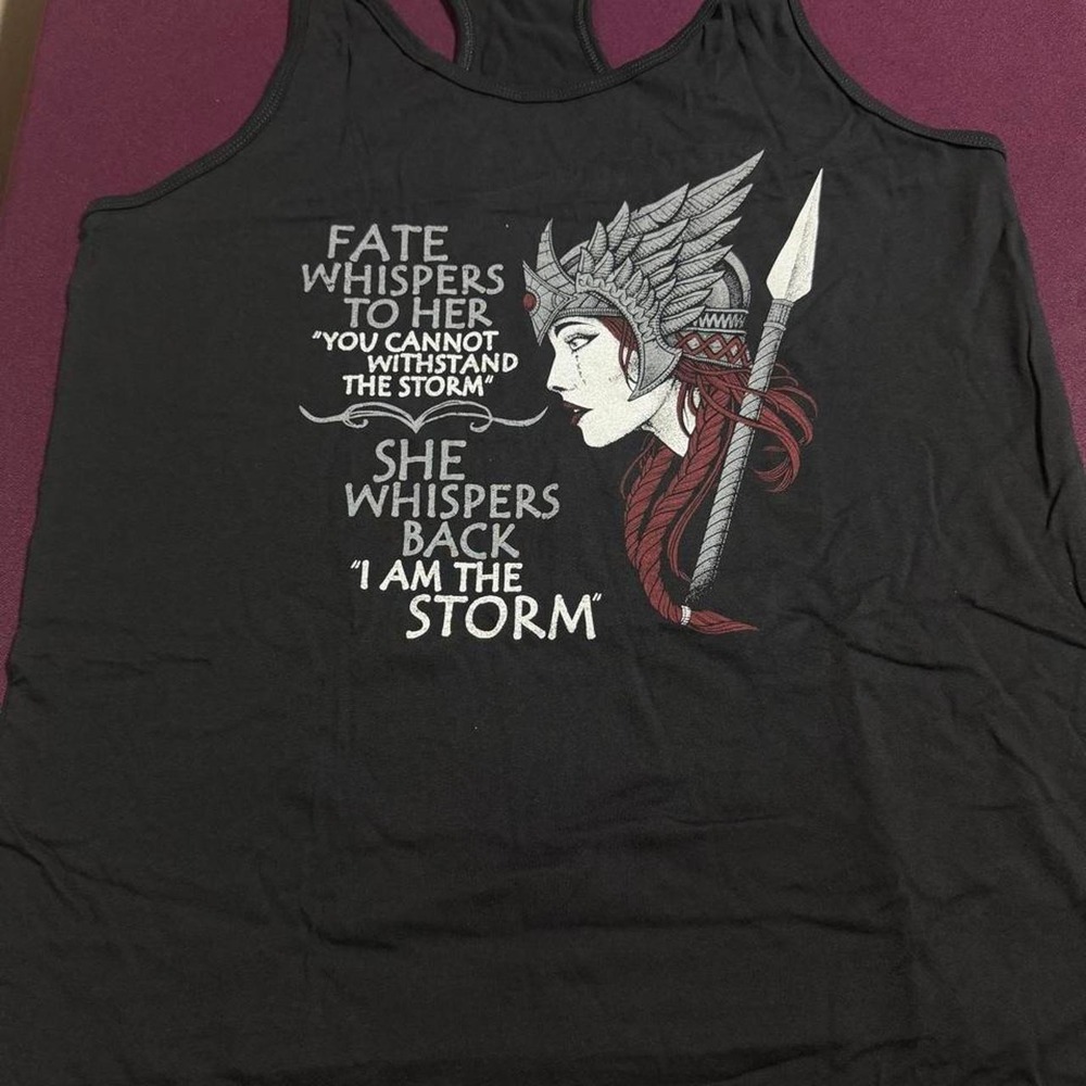 Warrior XII I Am The Storm Graphic Tank Top Black Bella Canvas 2XL Womens